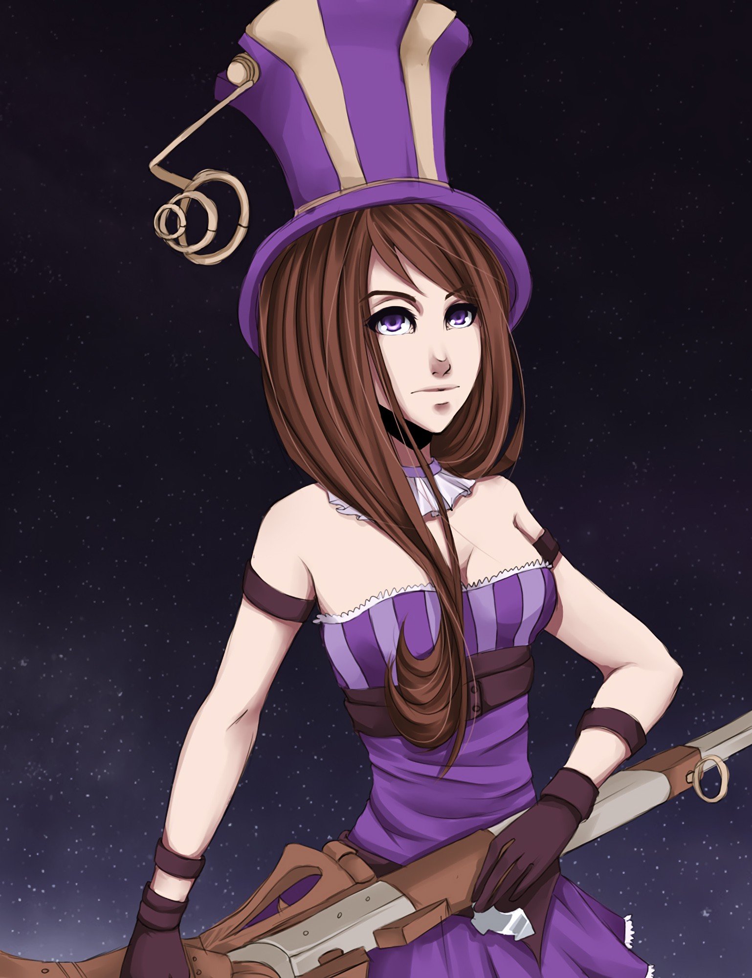 Caitlyn by Bakaruru HD Wallpaper Artwork Fan Art League of Legends lol