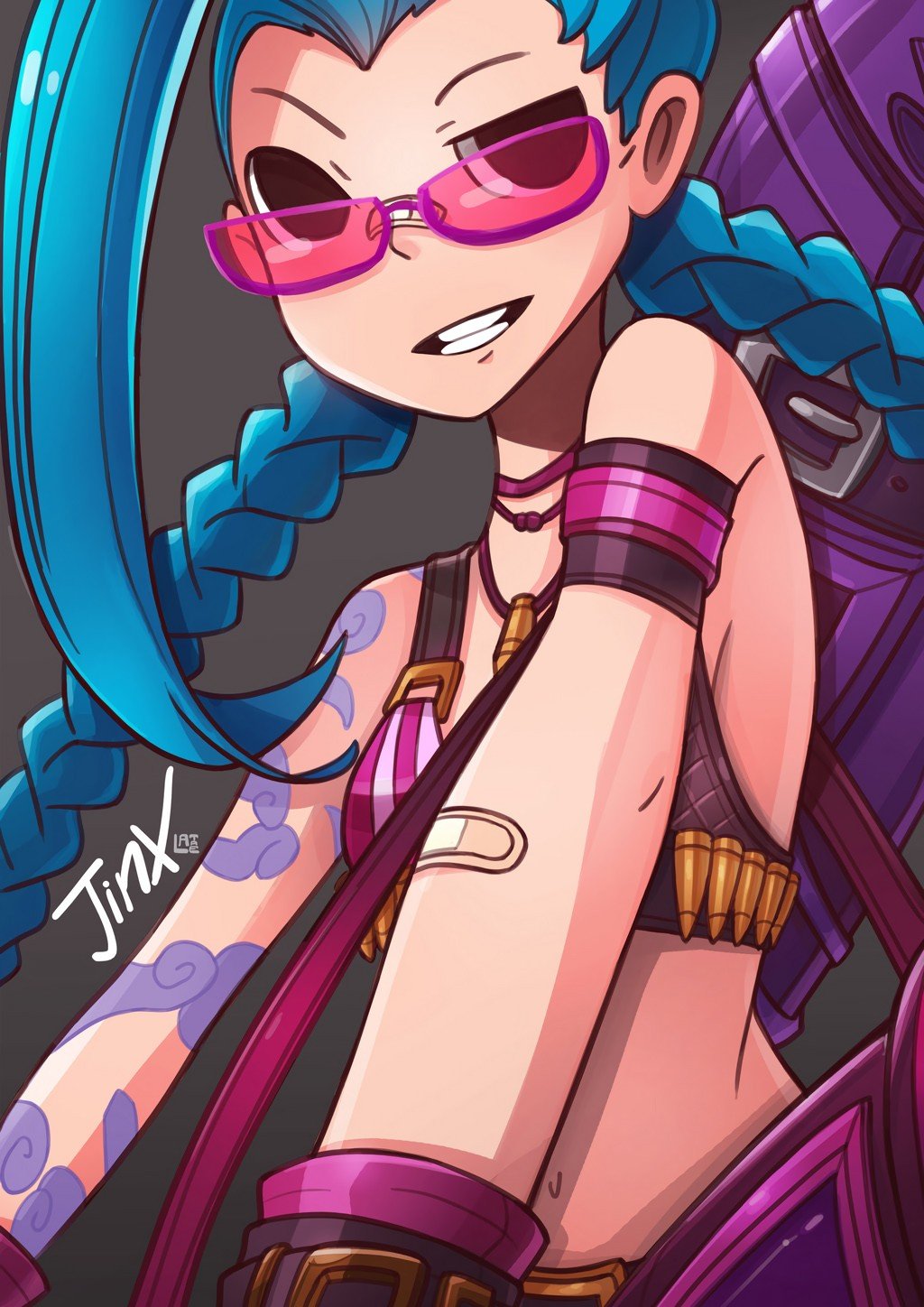 Jinx by LataeDelan HD Wallpaper Fan Art Artwork League of Legends lol