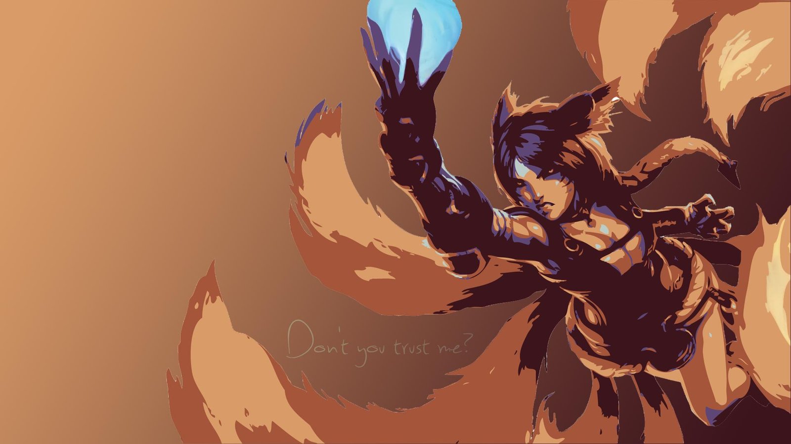 Foxfire Ahri Minimalistic Wallpapers Fan Arts League Of Legends