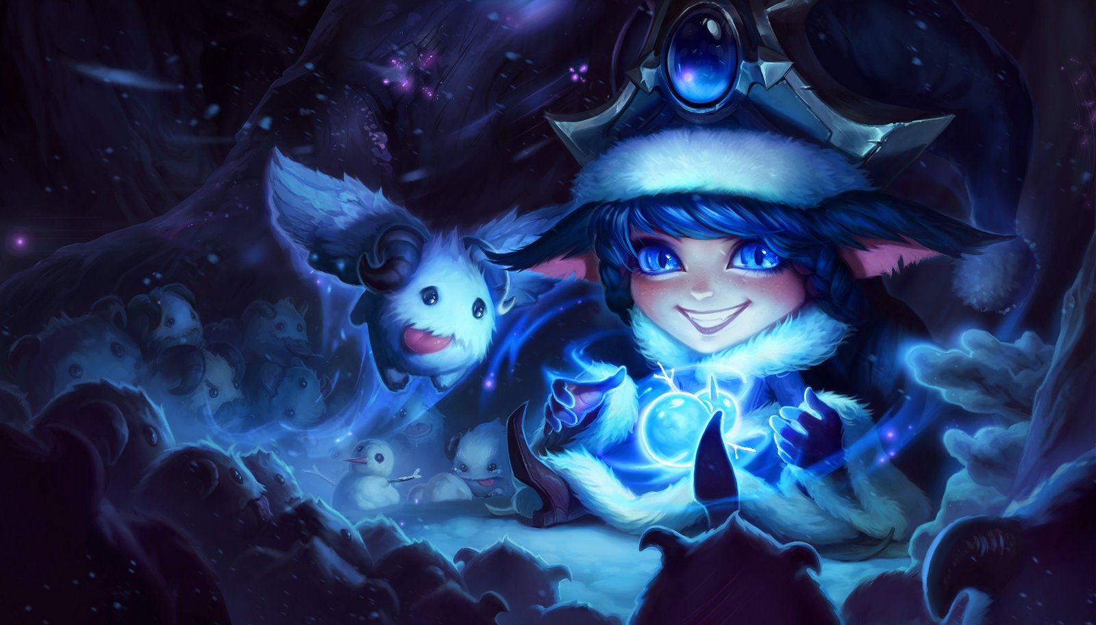 Winter Wonder Lulu Splash Art League of Legends Artwork Wallpaper lol
