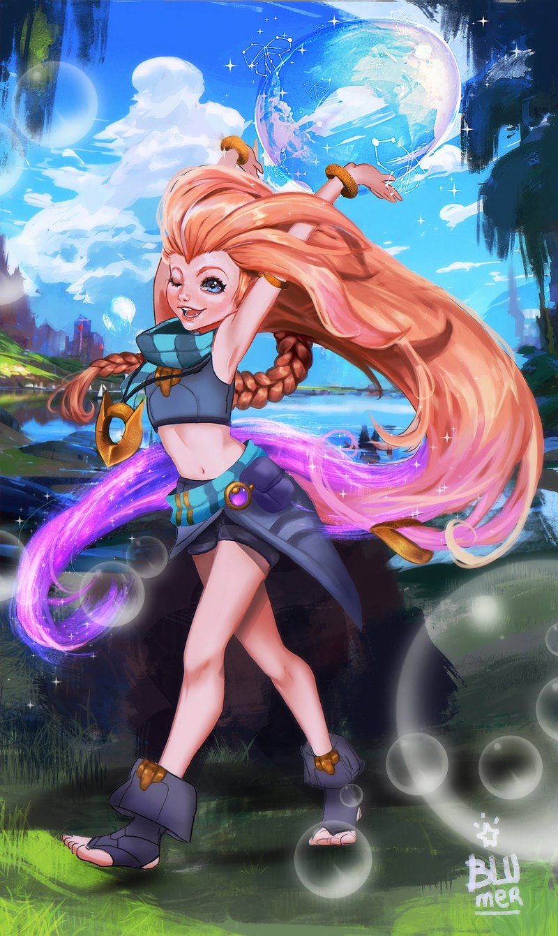 Zoe by ilustrandobrando HD Wallpaper Background Fan Art Artwork League of Legends lol