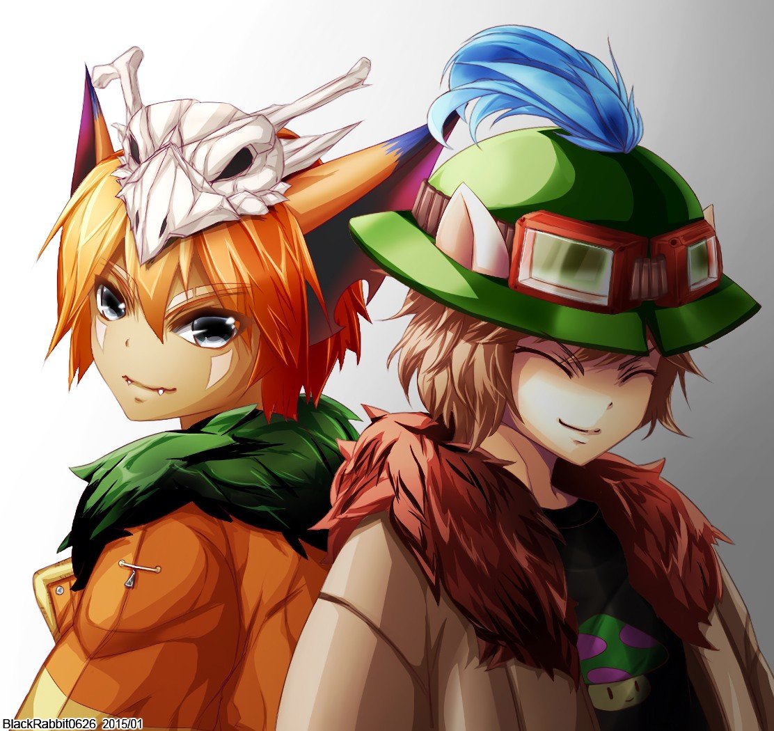 Human Gnar & Teemo by 六月の兎 HD Wallpaper Fan Art Artwork League of Legends lol