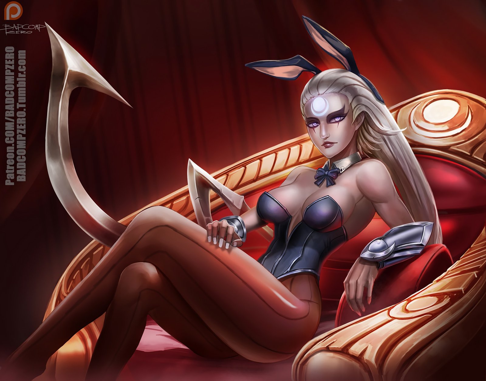 Battle Bunny Diana (Skin Concpt) by BADCOMPZERO HD Wallpaper Fan Art Artwork League of Legends lol