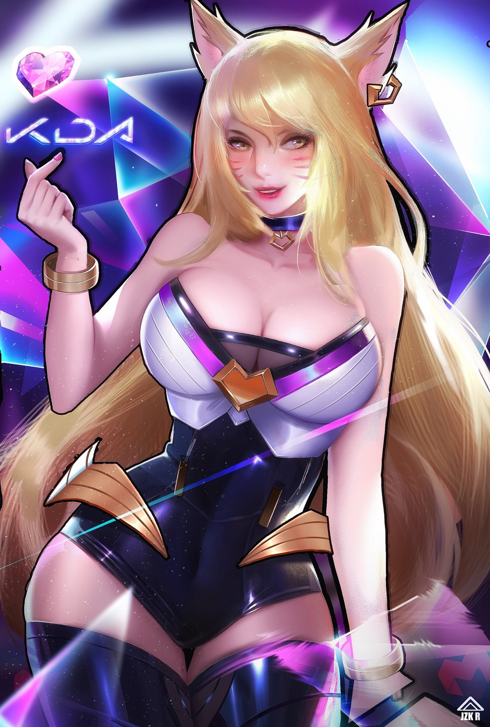 K/DA Ahri by Reinhardt Jzk HD Wallpaper Background Fan Art Artwork League of Legends lol