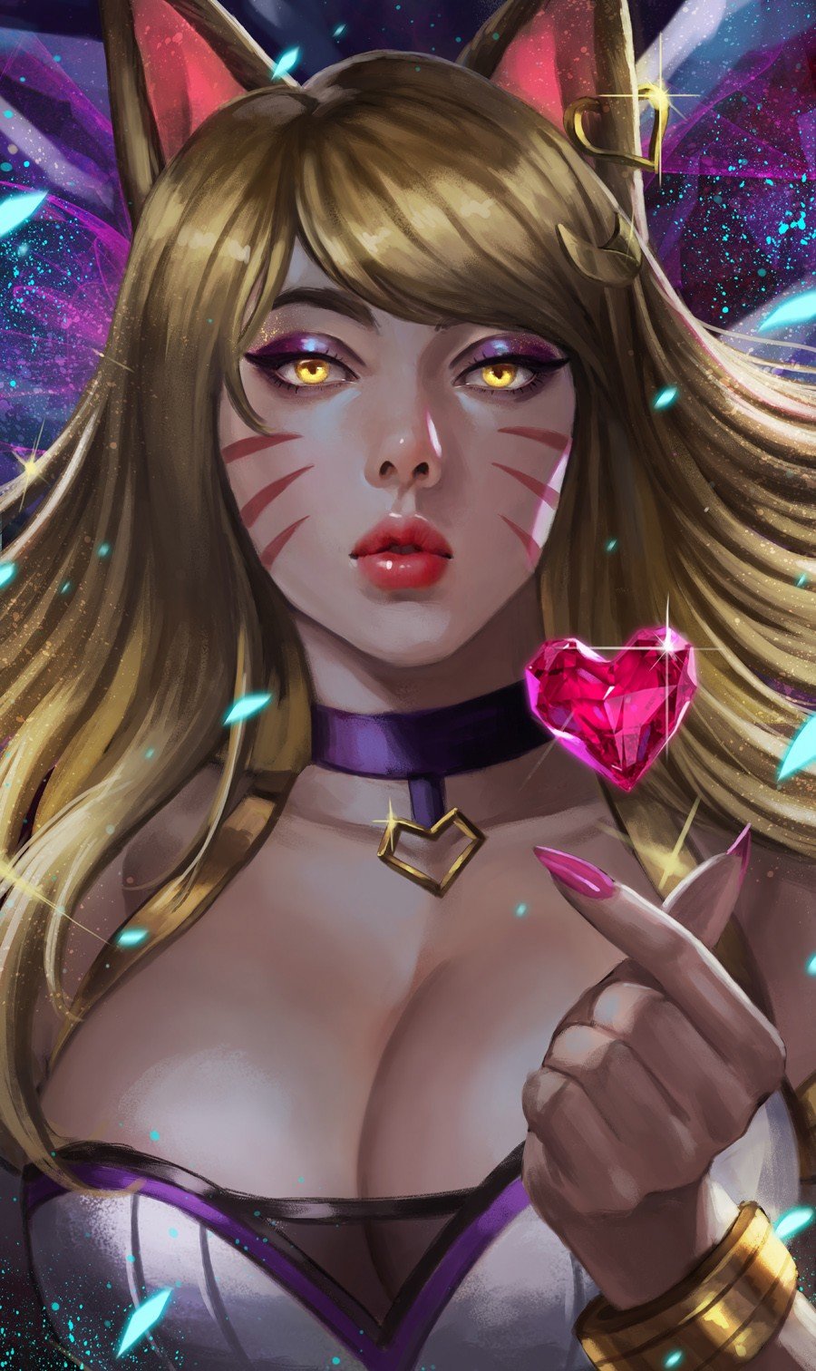 K/DA Ahri by manusia-no-31 HD Wallpaper Background Fan Art Artwork League of Legends lol