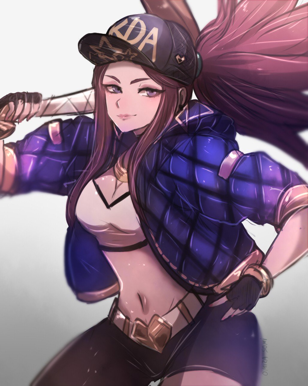 K/DA Akali by Omiza-Zu HD Wallpaper Background Fan Art Artwork League of Legends lol