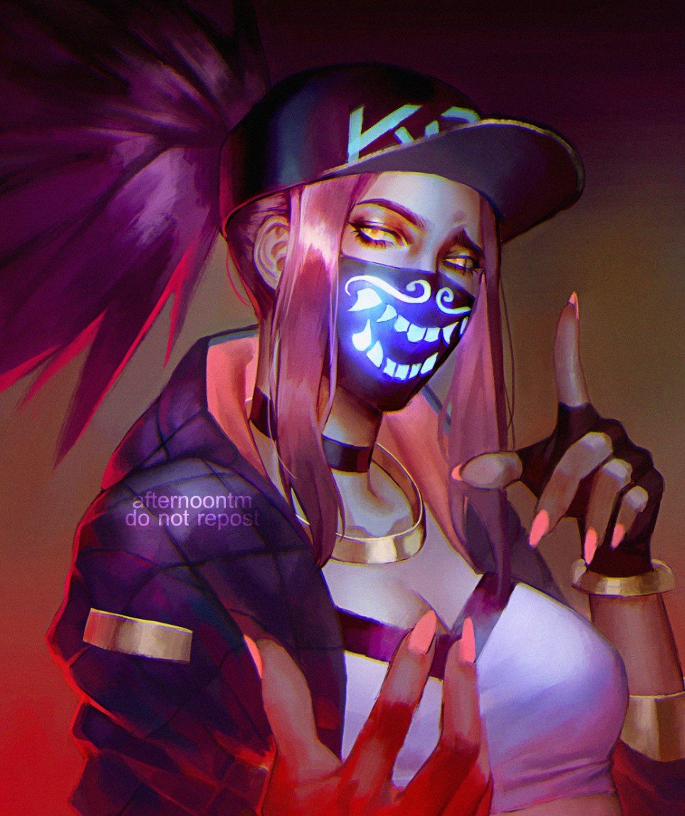 K/DA Akali by Afternoontm HD Wallpaper Background Fan Art Artwork League of Legends lol