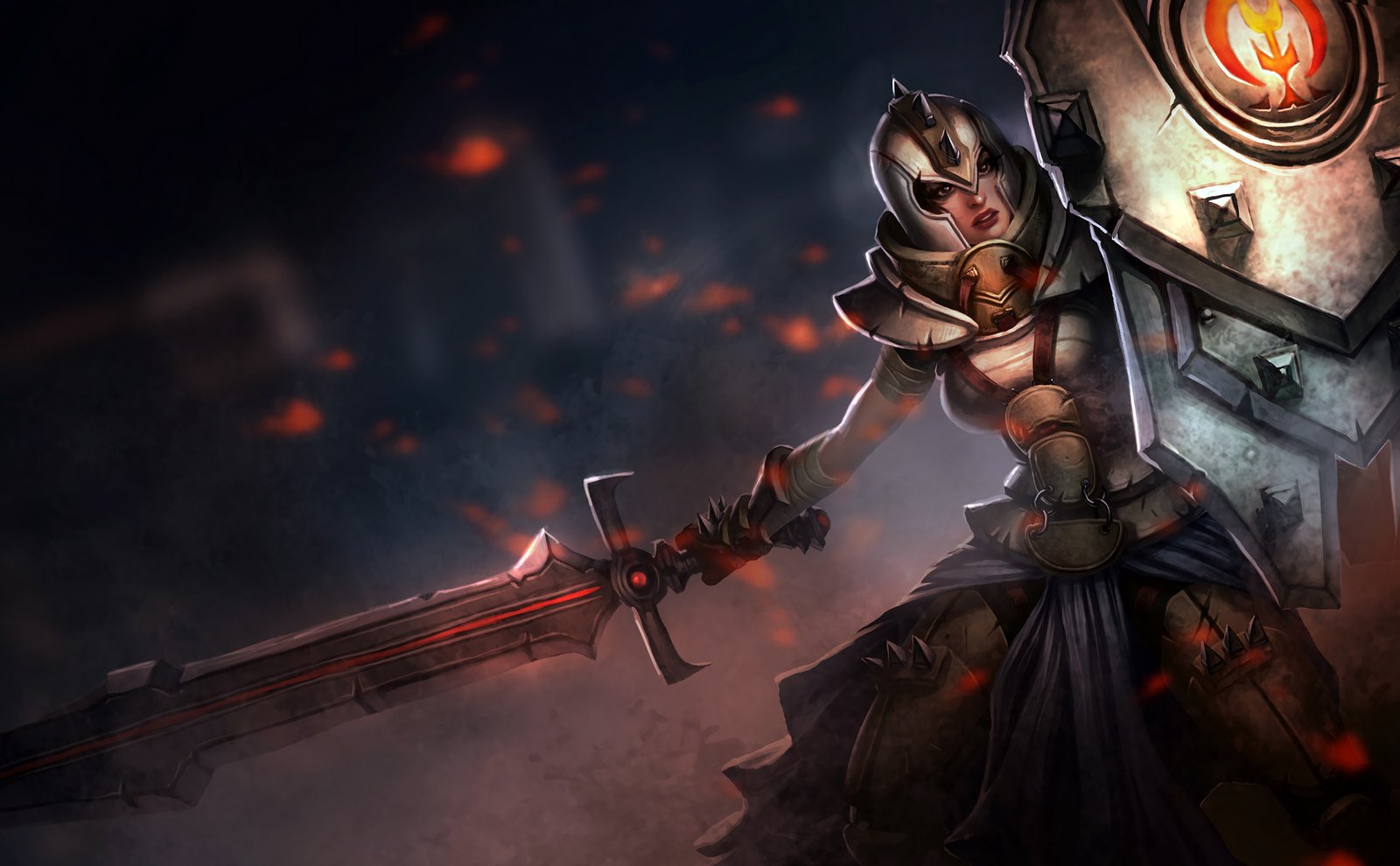 Defender Leona Splash Art v2 League of Legends Artwork Wallpaper lol