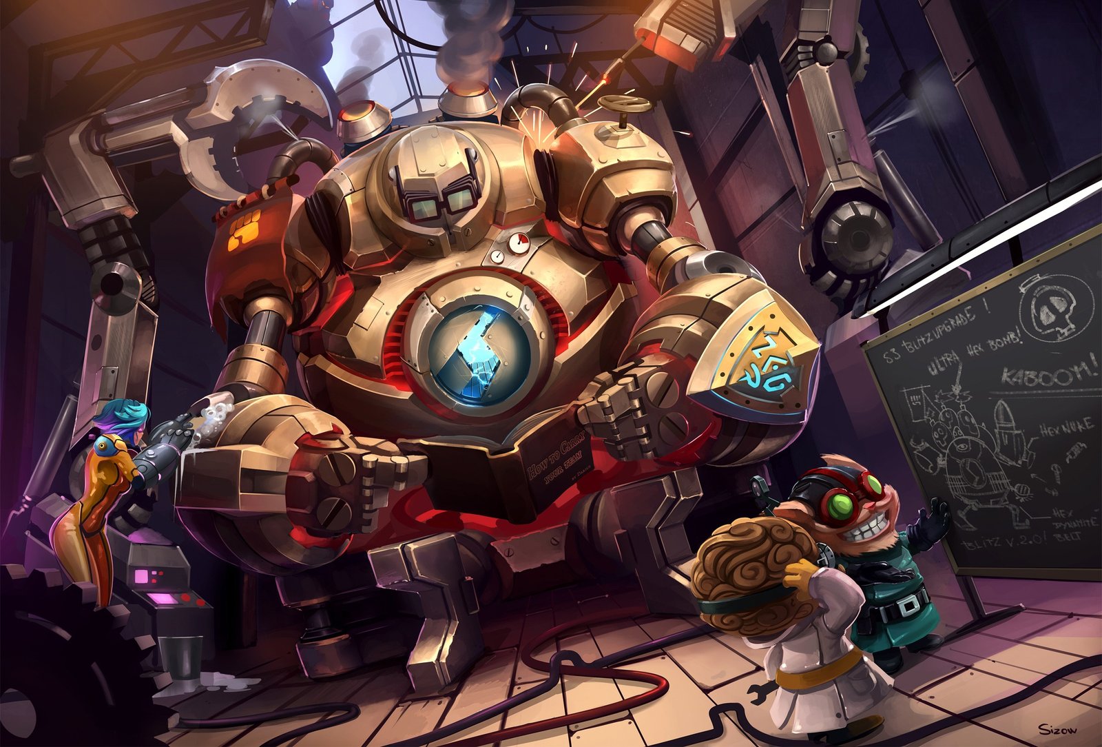 Blitzcrank, Vi, Ziggs and Heimerdinger