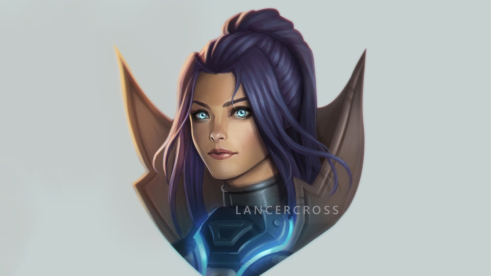 Pulsefire Caitlyn Portrait by lancercross HD Wallpaper Fan Art Artwork League of Legends lol