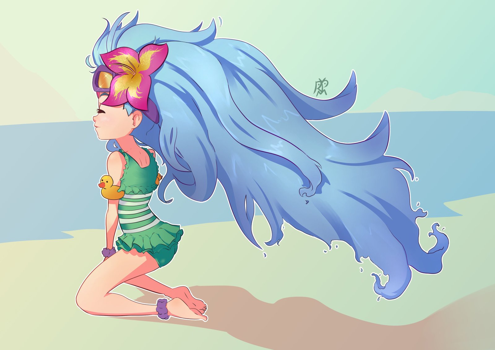 Pool Party Zoe | Wallpapers & Fan Arts | League Of Legends | LoL Stats