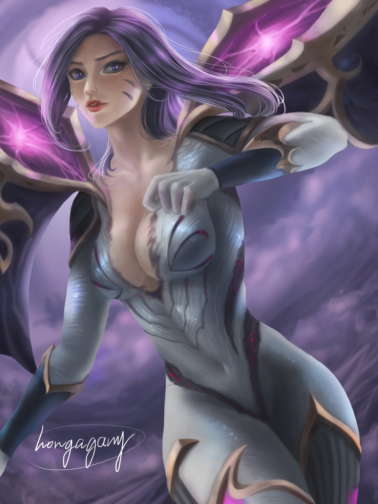 Kai'Sa by hongagany HD Wallpaper Background Fan Art Artwork League of Legends lol