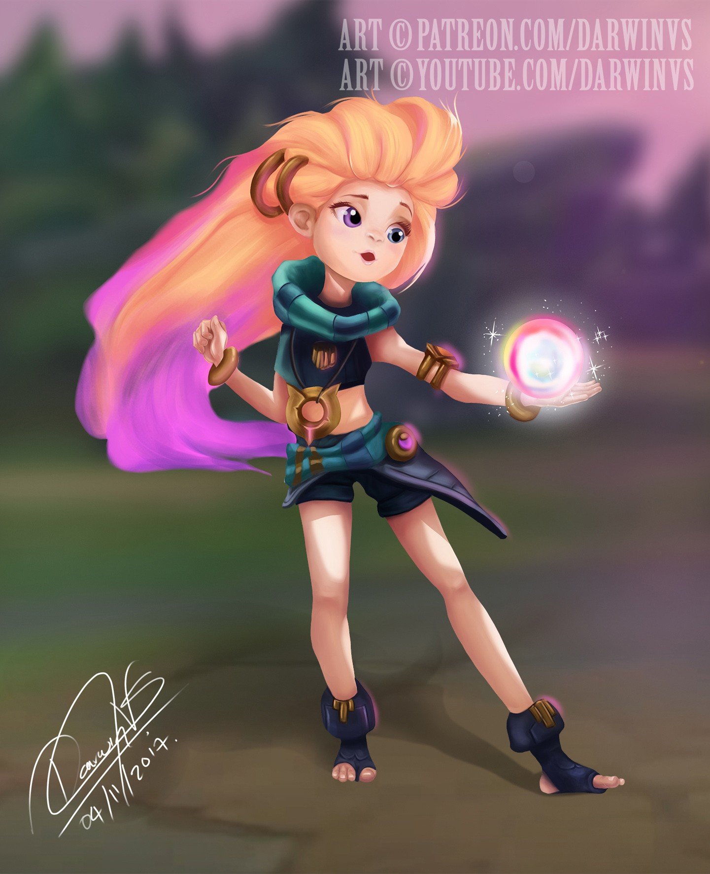 Zoe by killerdarwin HD Wallpaper Background Fan Art Artwork League of Legends lol