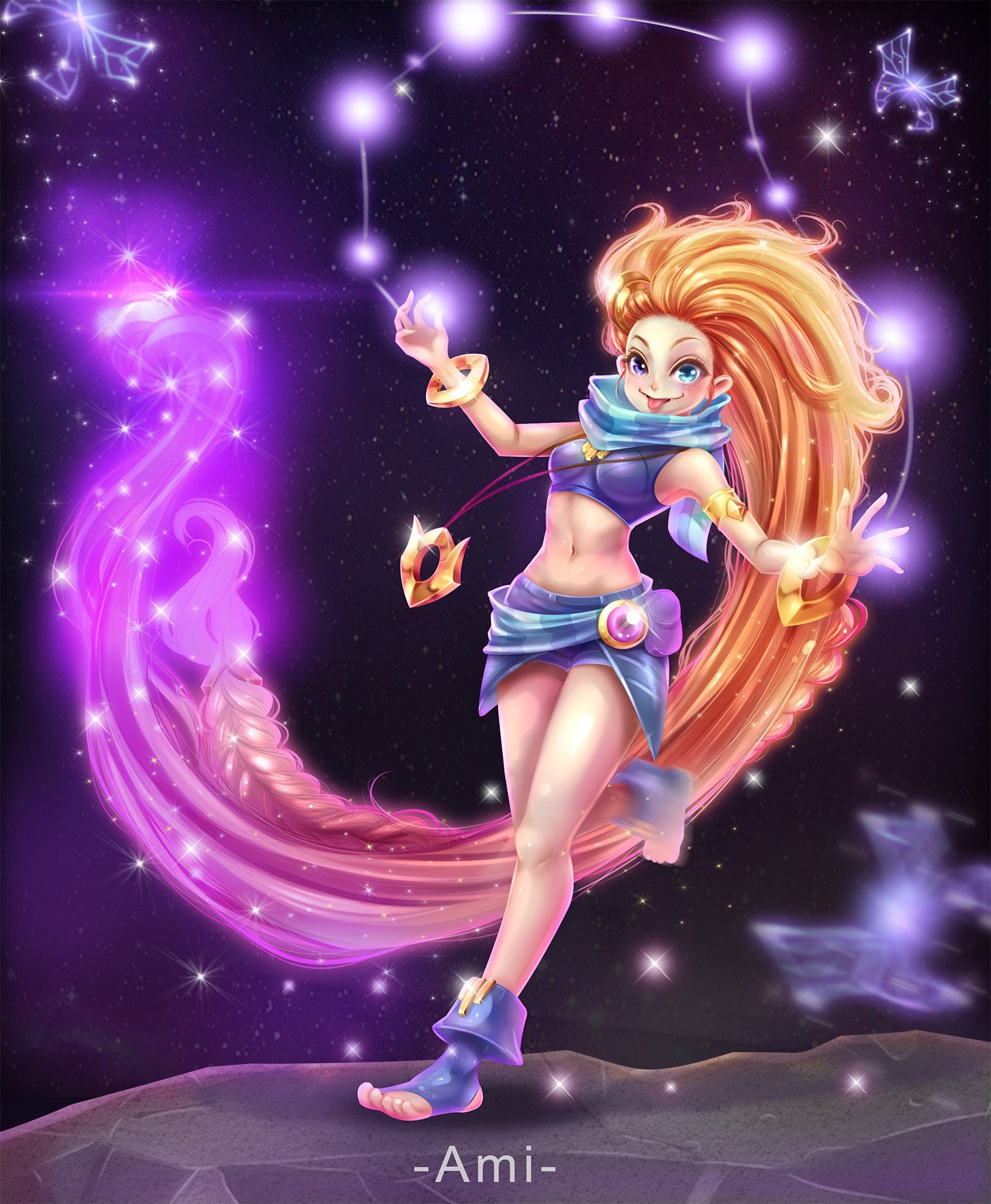 Zoe by amihuynh HD Wallpaper Background Fan Art Artwork League of Legends lol