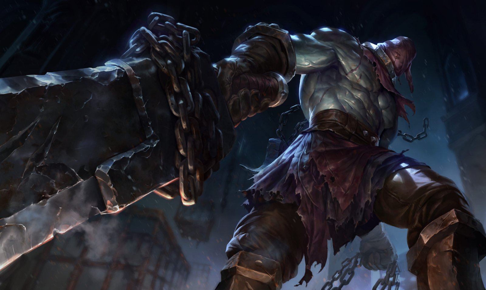 Nightmare Tryndamere Splash Art HD 4k 6k Wallpaper Background Official Art Artwork League of Legends lol