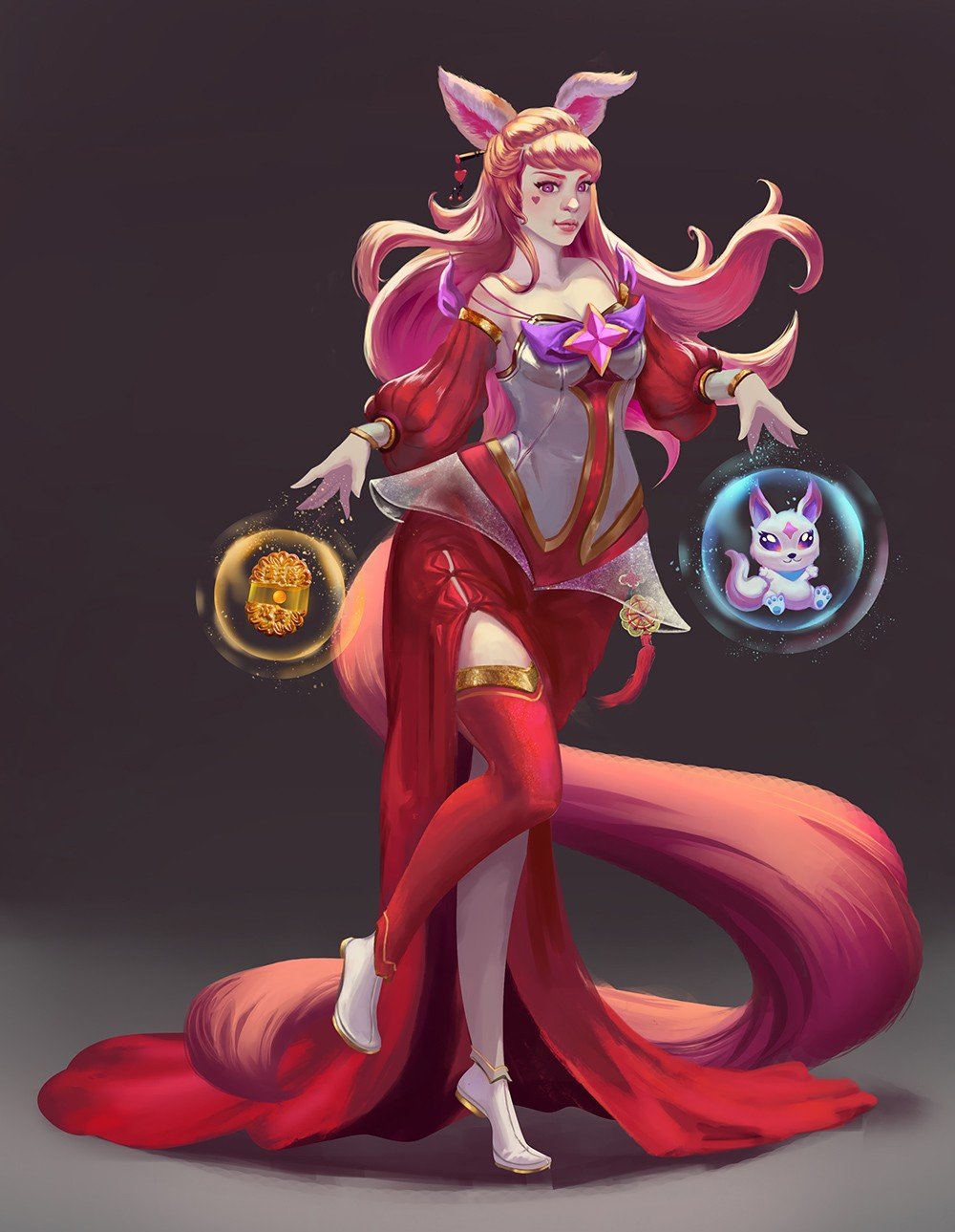 Star Guardian Ahri by newsun1236 HD Wallpaper Background Fan Art Artwork League of Legends lol