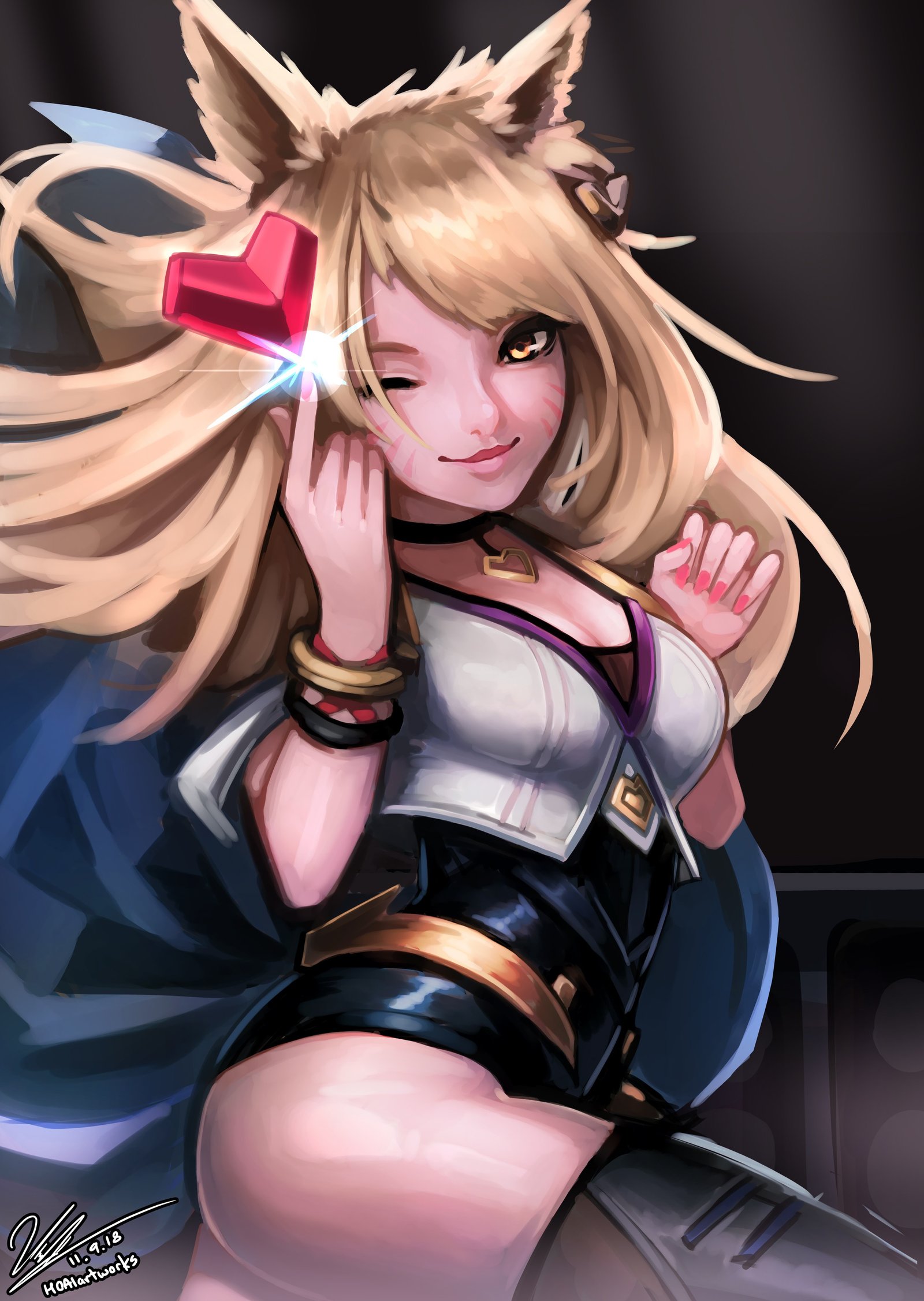 K/DA Ahri by HOAIartworks HD Wallpaper Background Fan Art Artwork League of Legends lol