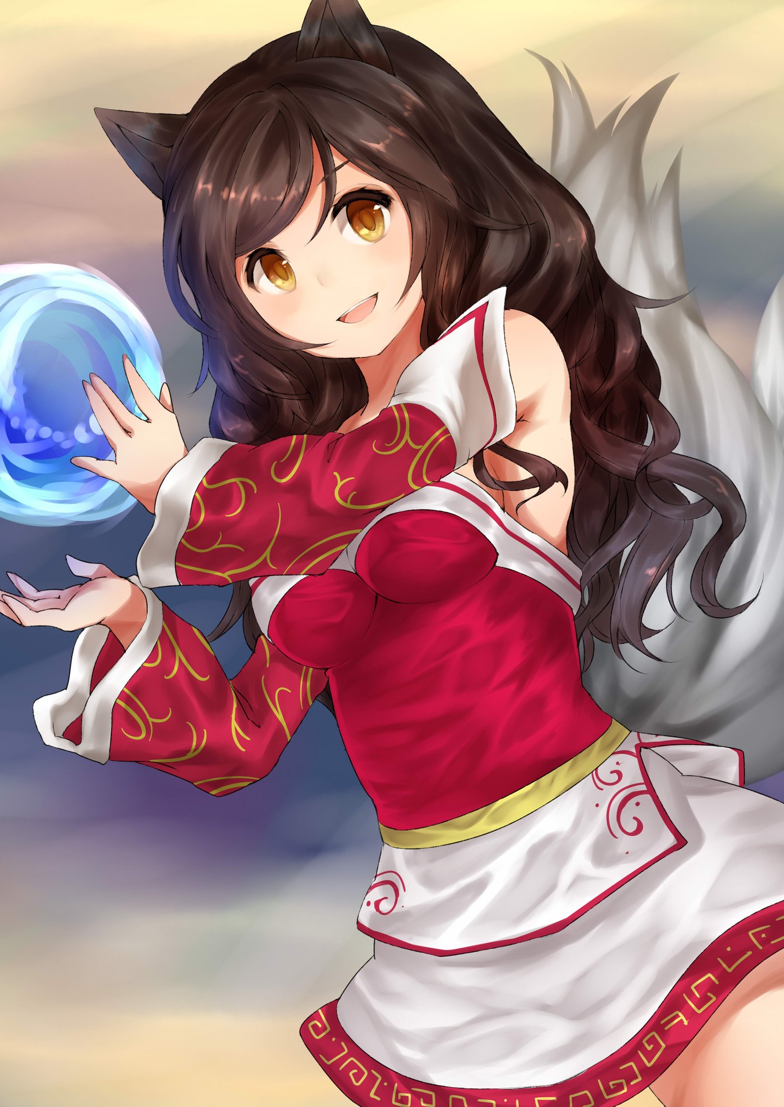 Ahri by ねむぬた League of Legends Artwork Wallpaper lol Fan Art