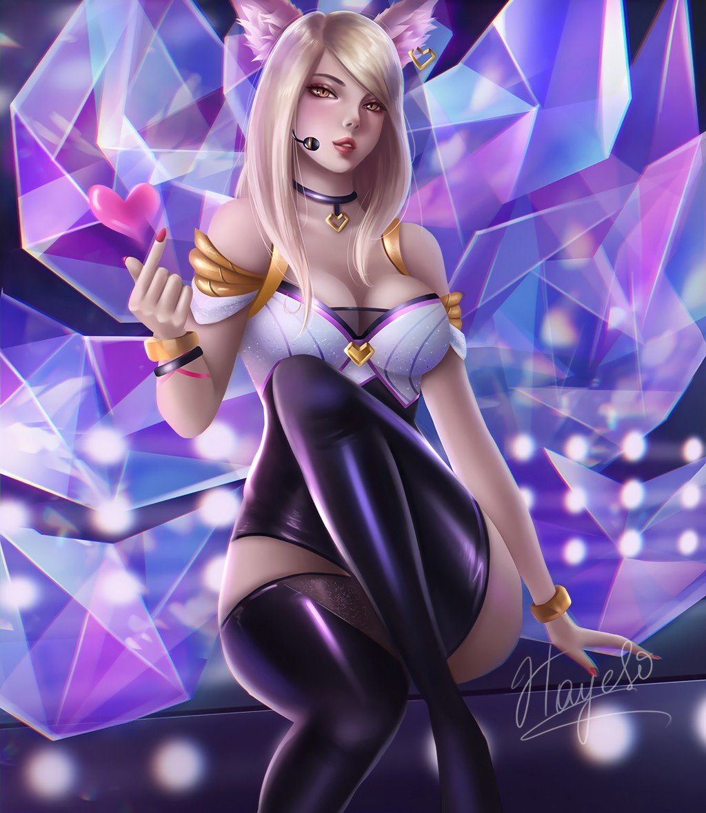 K/DA Ahri by Hayes-irina HD Wallpaper Background Fan Art Artwork League of Legends lol HD Wallpaper Background Fan Art Artwork League of Legends lol