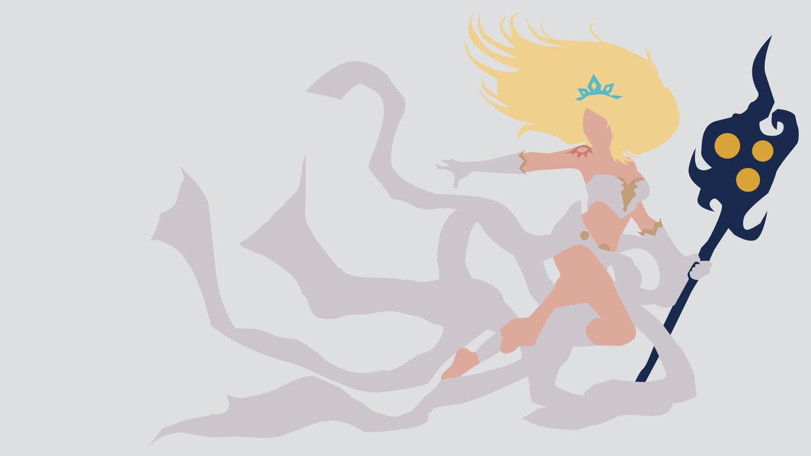 Janna Minimalistic by Sovietpancake HD Wallpaper Fan Art Artwork League of Legends lol