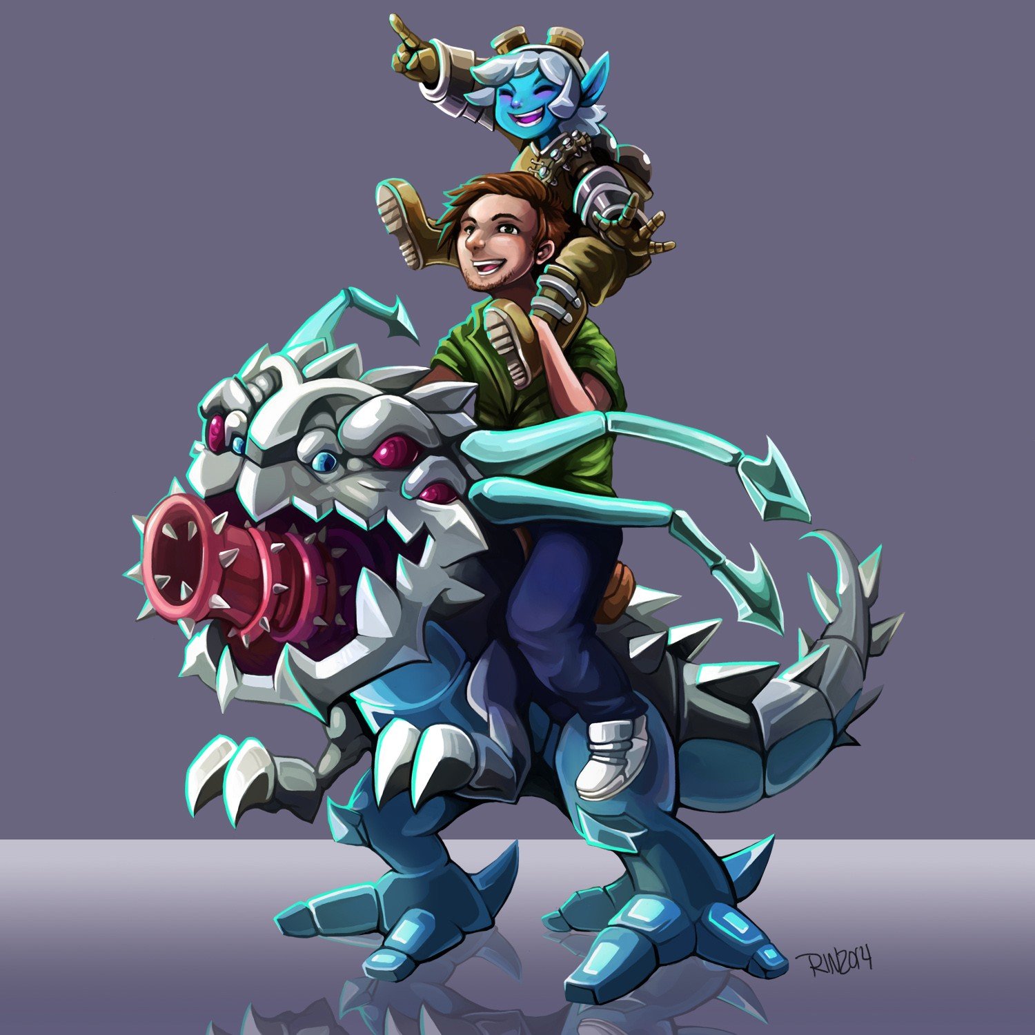 Kog'Maw & Tristana by RinTheYordle HD Wallpaper Fan Art Artwork League of Legends lol