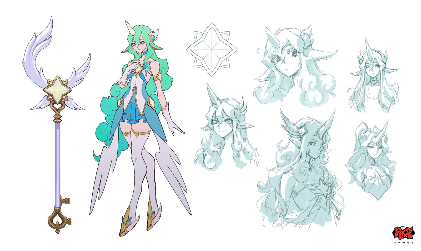 Star Guardian Soraka Concept by Jesse Li (3) HD Wallpaper Background Official Art Artwork League of Legends lol