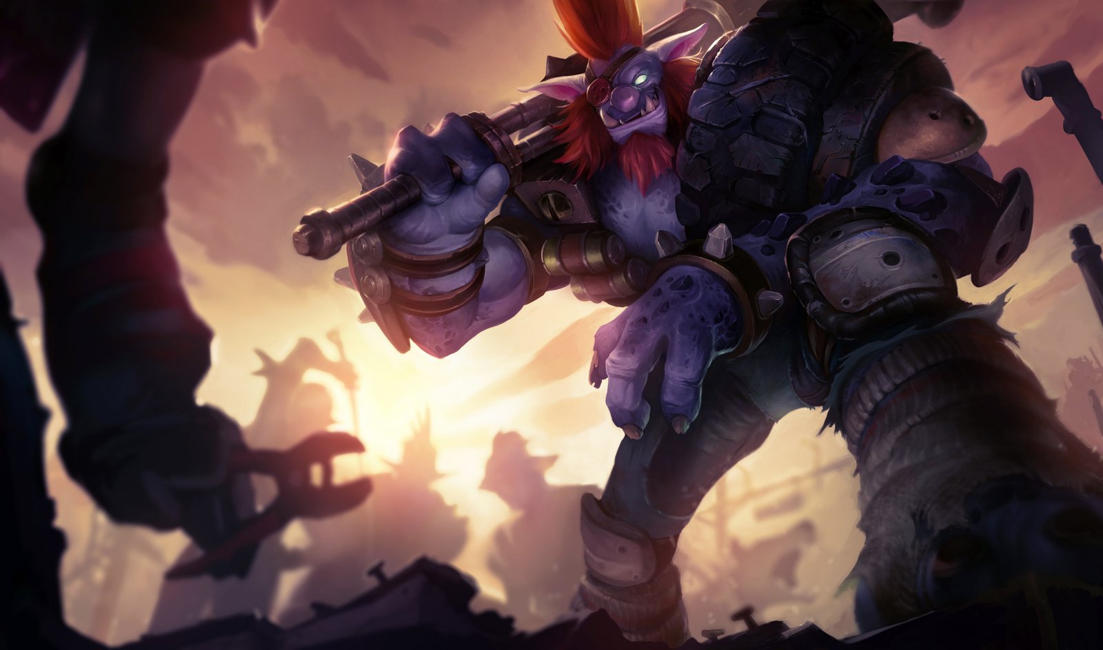 Junkyard Trundle Splash Art HD 4k Wallpaper Background Official Art Artwork League of Legends lol