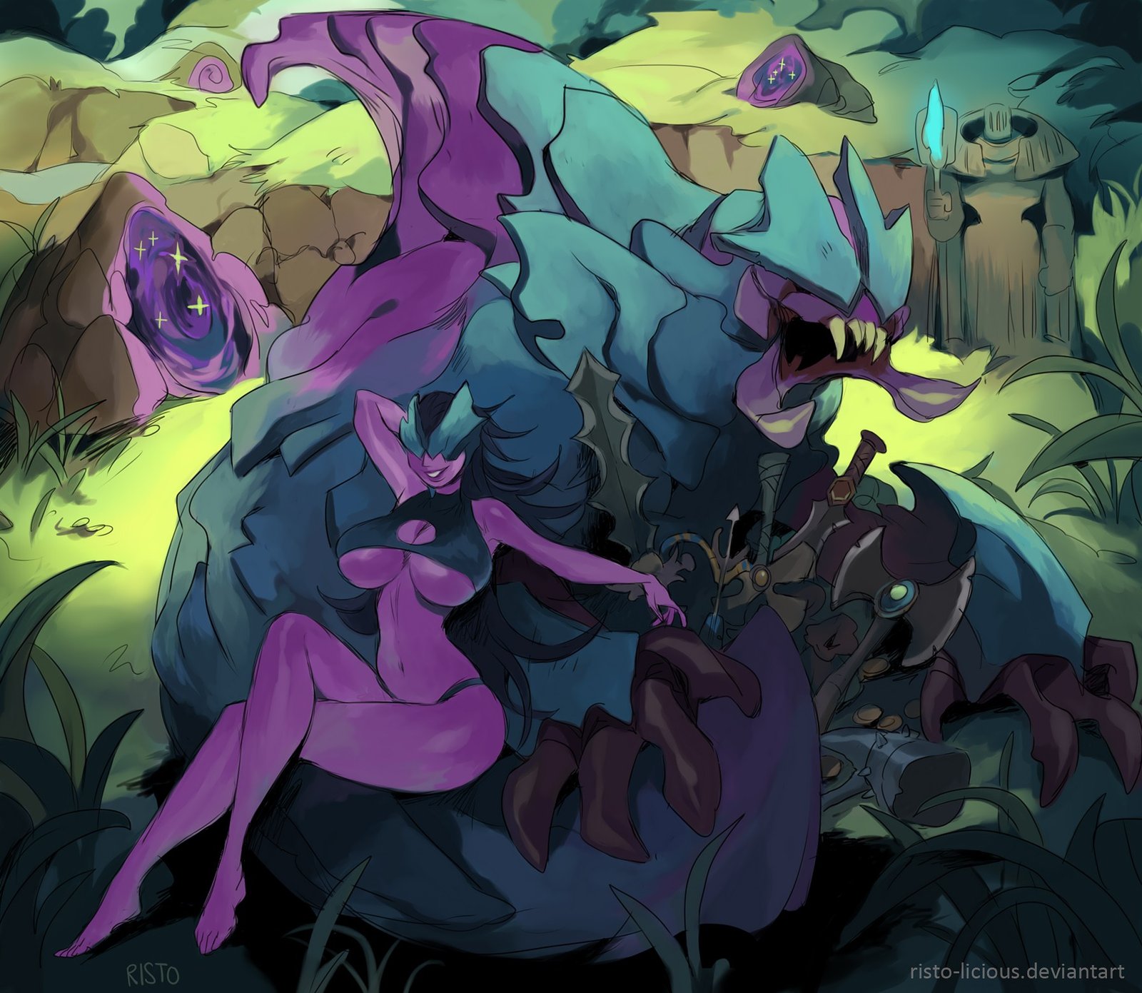 Human Rek'Sai by Risto-licious HD Wallpaper Fan Artwork League of Legends lol