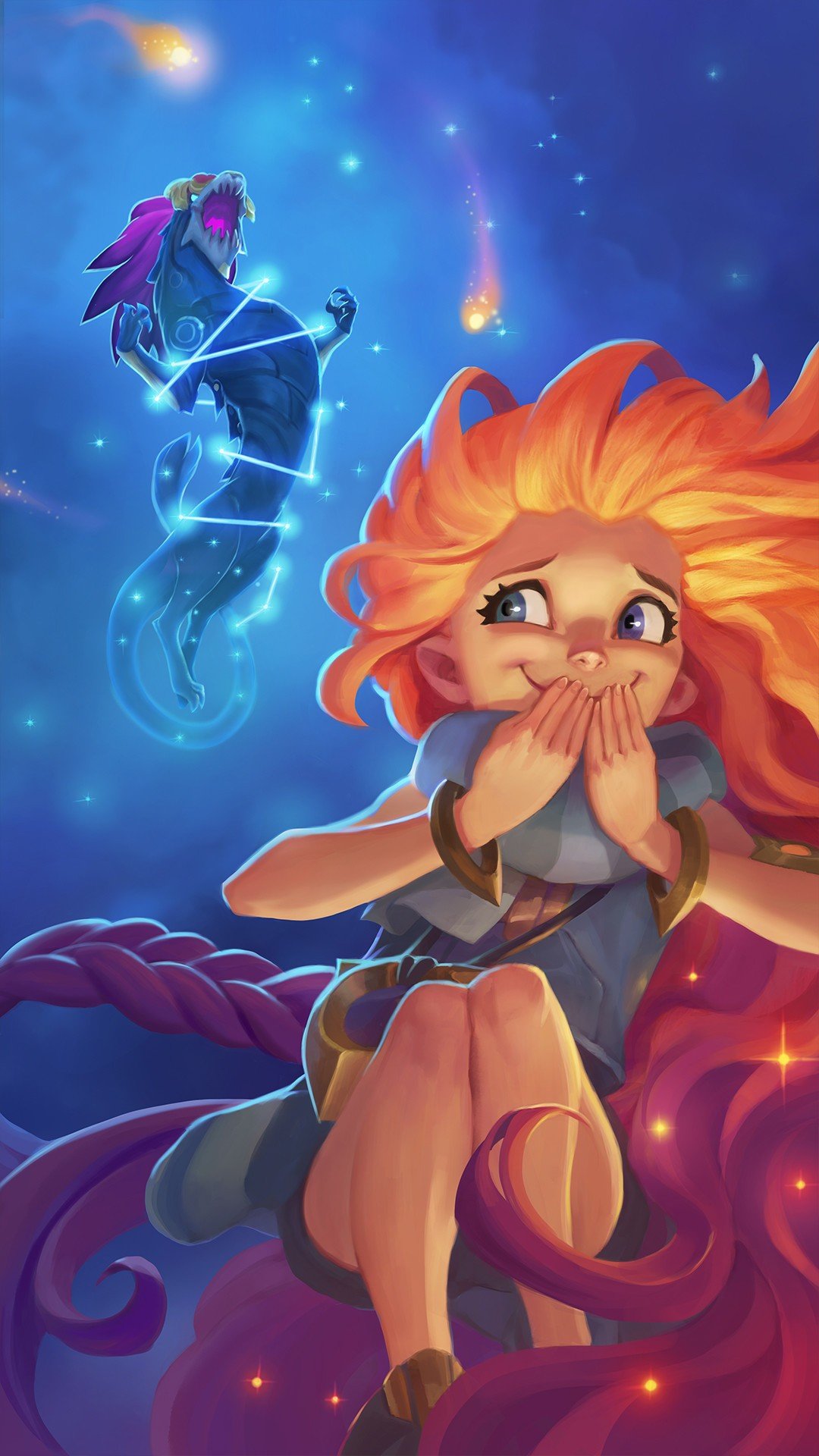 Zoe & Aurelion Sol HD Wallpaper Background Official Art Artwork League of Legends lol (3)