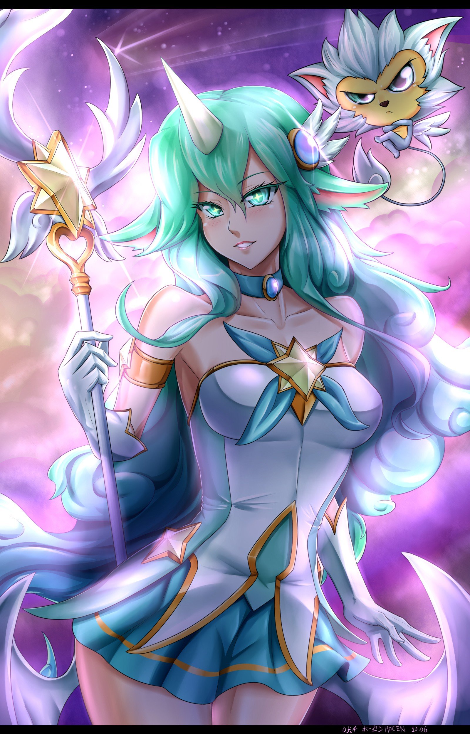 Star Guardian Soraka by HOCEN HD Wallpaper Background Fan Art Artwork League of Legends lol