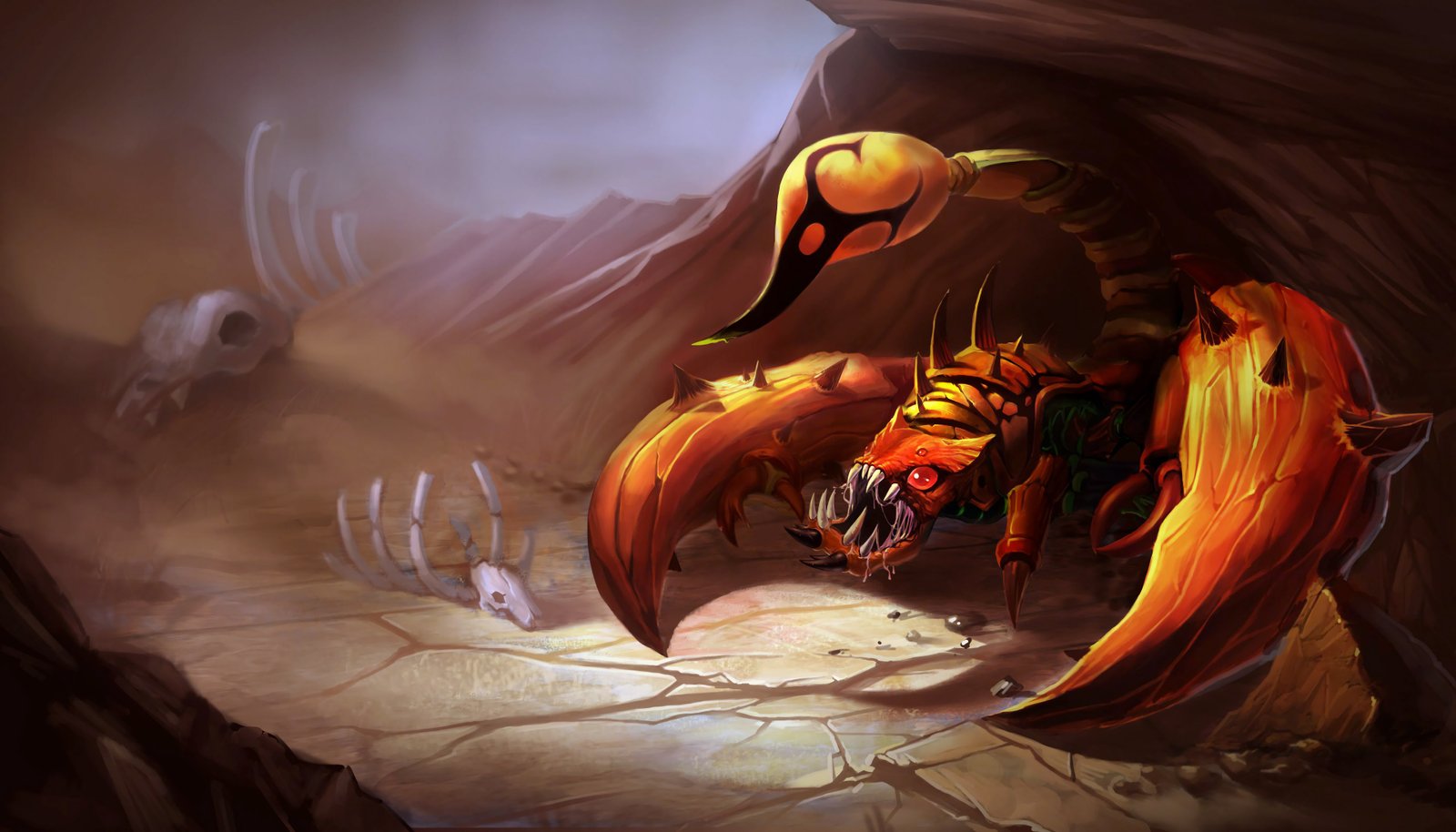 Sandscourge Skarner Splash Art HD 4k Wallpaper Background Official Art Artwork League of Legends lol