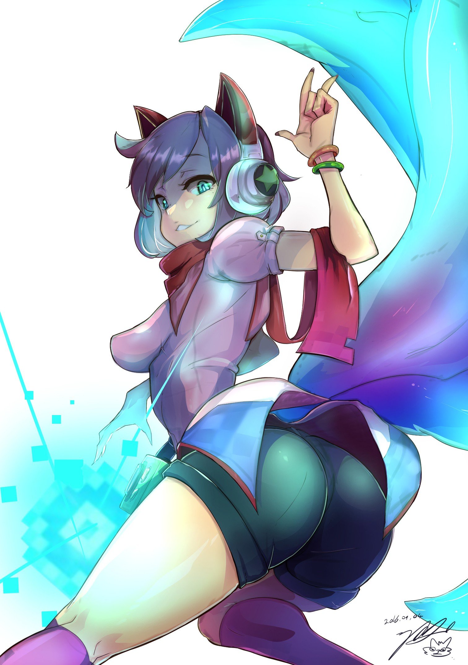 Arcade Ahri by 300￥ HD Wallpaper Fan Art Artwork League of Legends lol