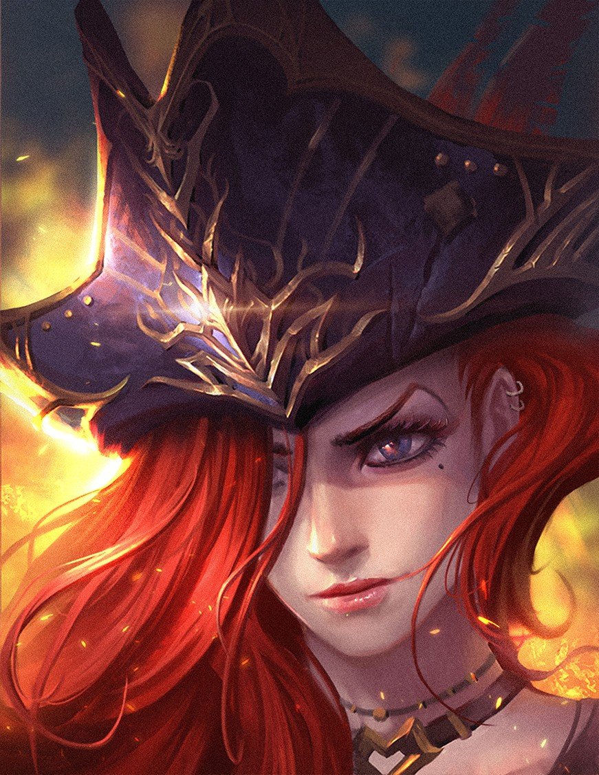 Miss Fortune Portrait by johnnyzzz HD Wallpaper Background Fan Art Artwork League of Legends lol