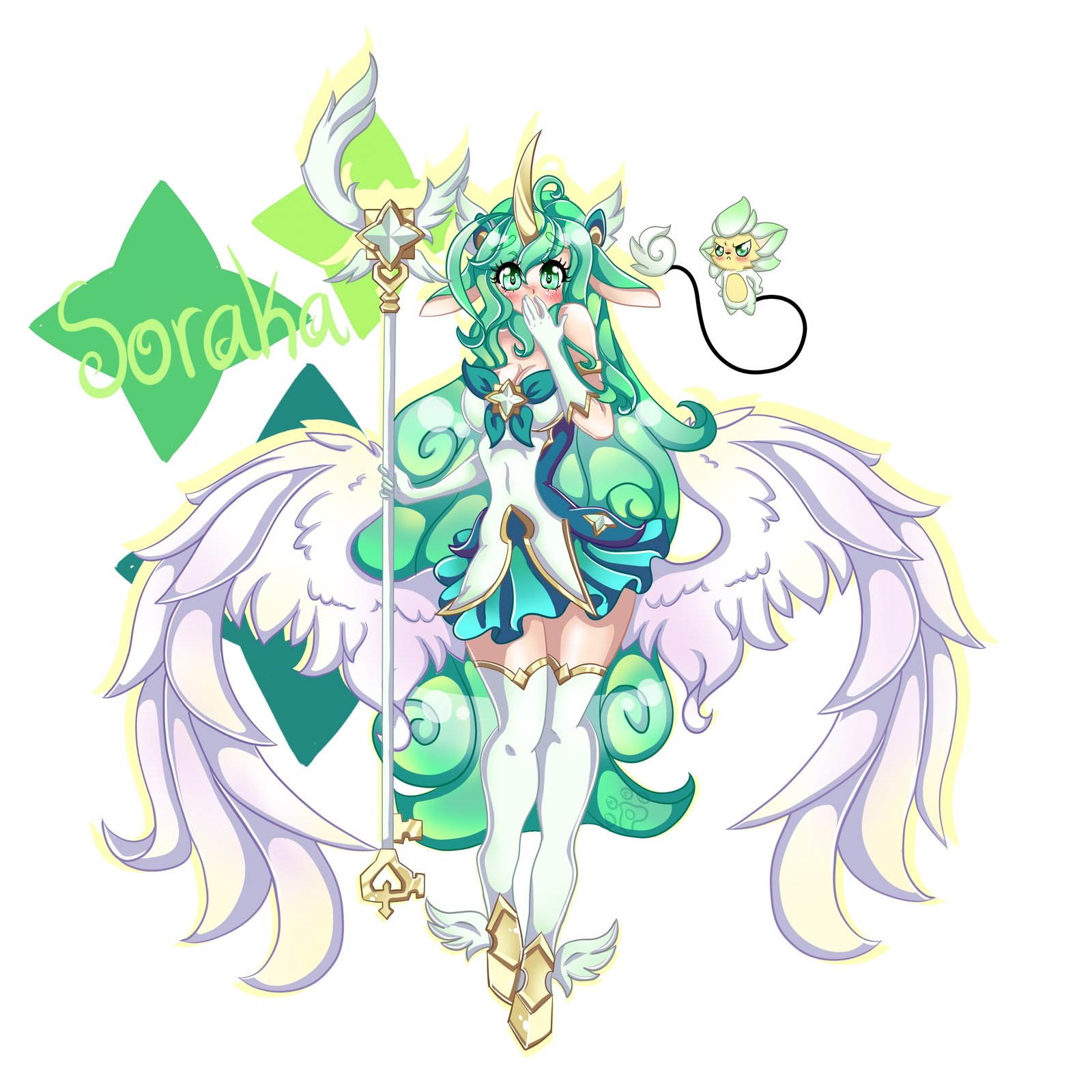 Star Guardian Soraka by Imako-chan HD Wallpaper Background Fan Art Artwork League of Legends lol Thumbnail