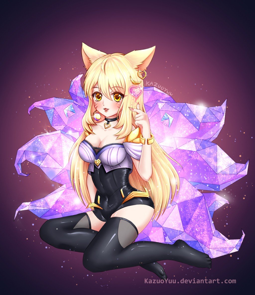 K/DA Ahri by KazuoYuu HD Wallpaper Background Fan Art Artwork League of Legends lol