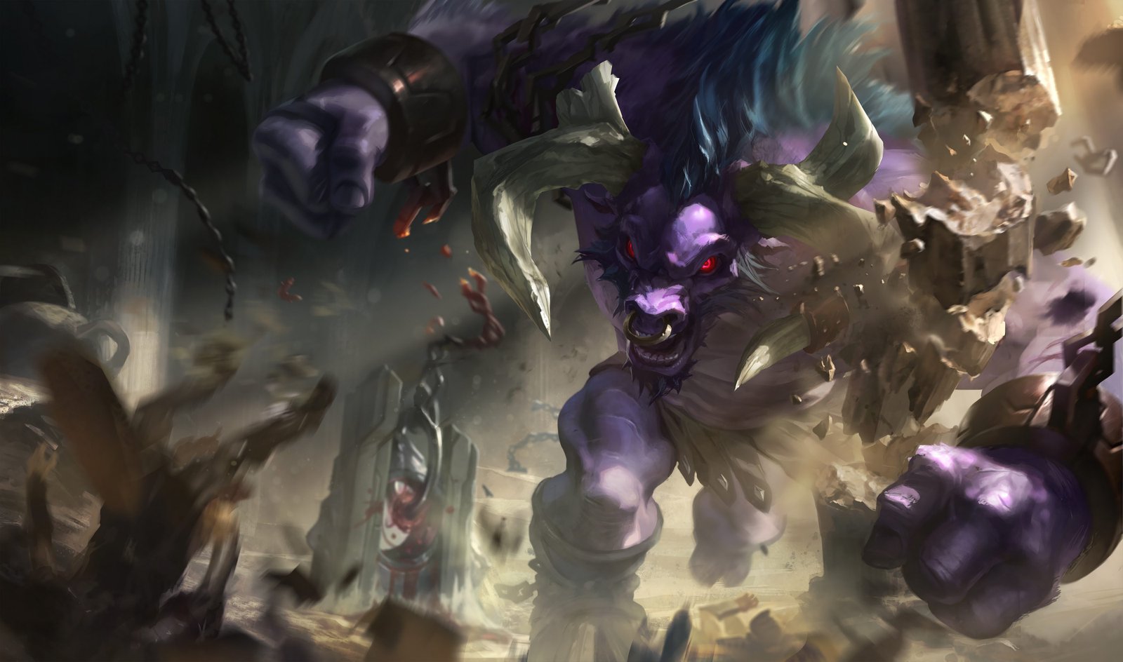 Classic Alistar Splash Art HD 4k Wallpaper Background Official Art Artwork League of Legends lol