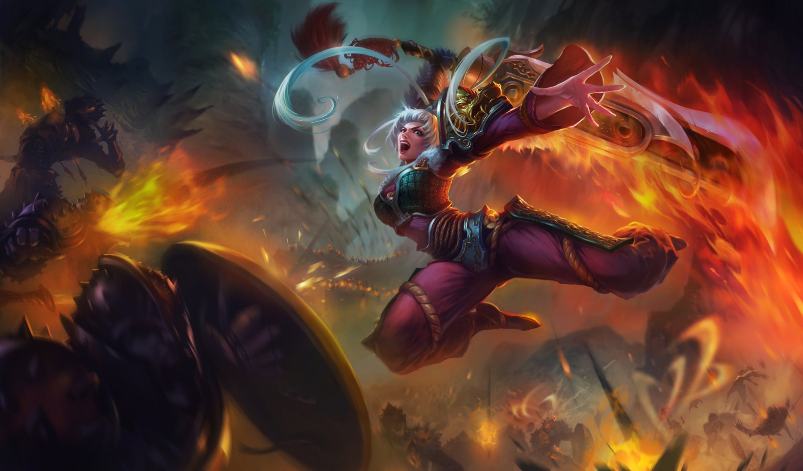 Dragonblade Riven Splash Art 4k HD Wallpaper Official Artwork League of Legends lol
