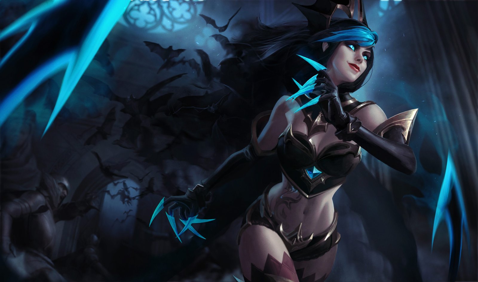 Shadow Evelynn Splash Art HD 4k Wallpaper Background Official Art Artwork League of Legends lol