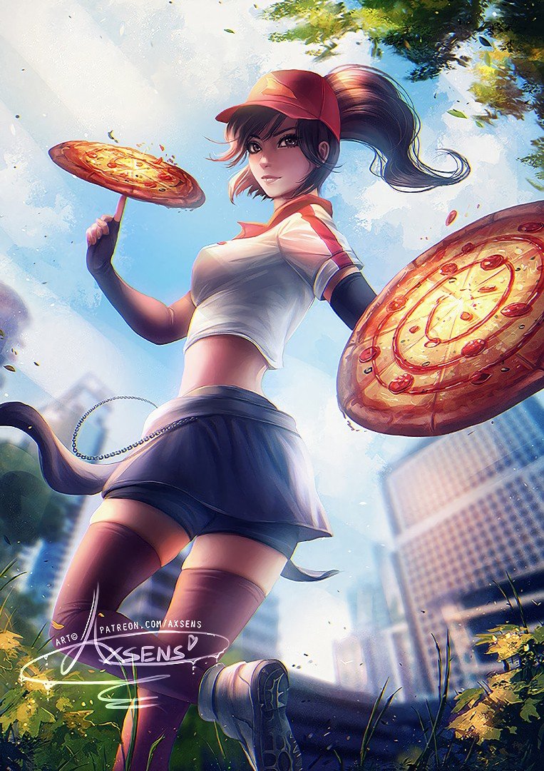 Pizza Delivery Sivir by Axsens HD Wallpaper Background Fan Art Artwork League of Legends lol