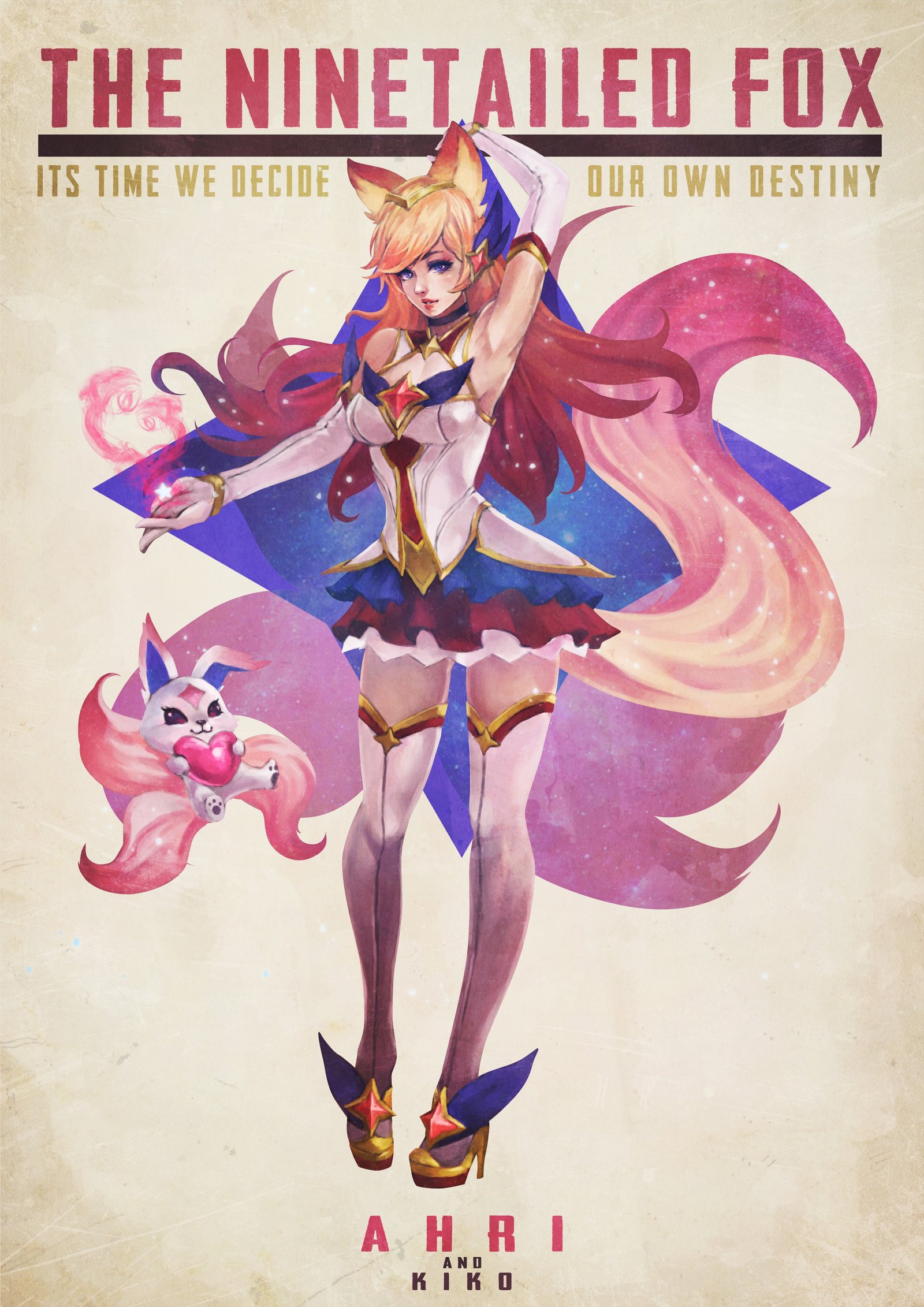 Star Guardian Ahri by MonoriRogue HD Wallpaper Background Fan Art Artwork League of Legends lol