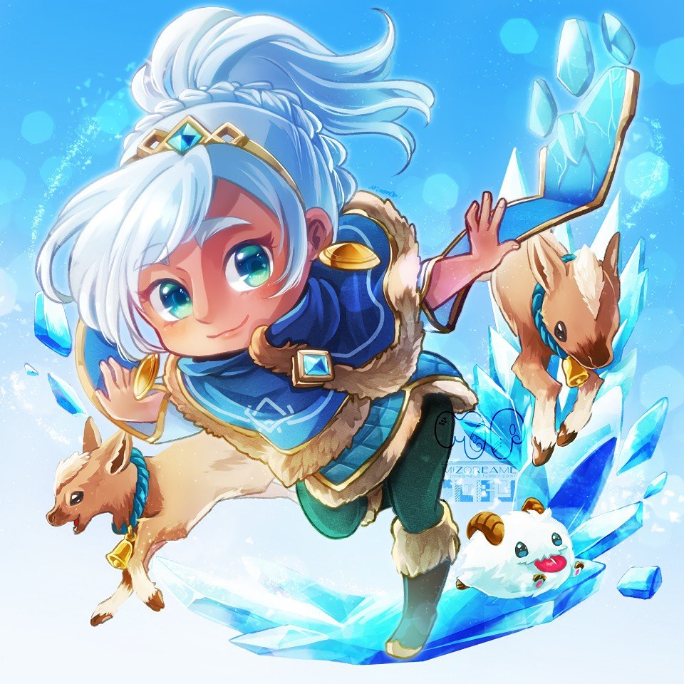 Chibi Freljord Taliyah by MizoreAme HD Wallpaper Fan Art Artwork League of Legends lol