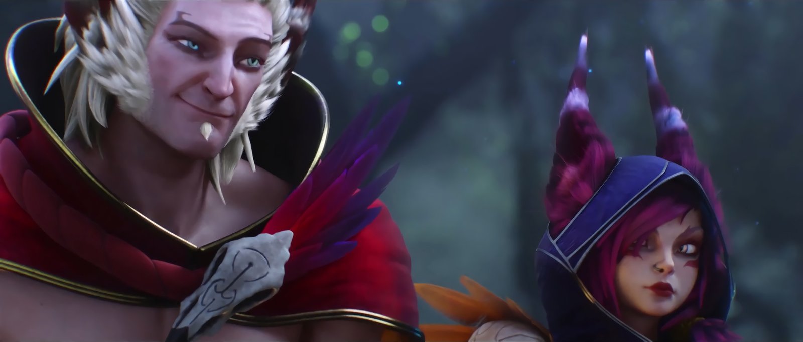 Xayah and Rakan Wild Magic - Xayah & Rakan (1) HD Wallpaper Artwork League of Legends lol