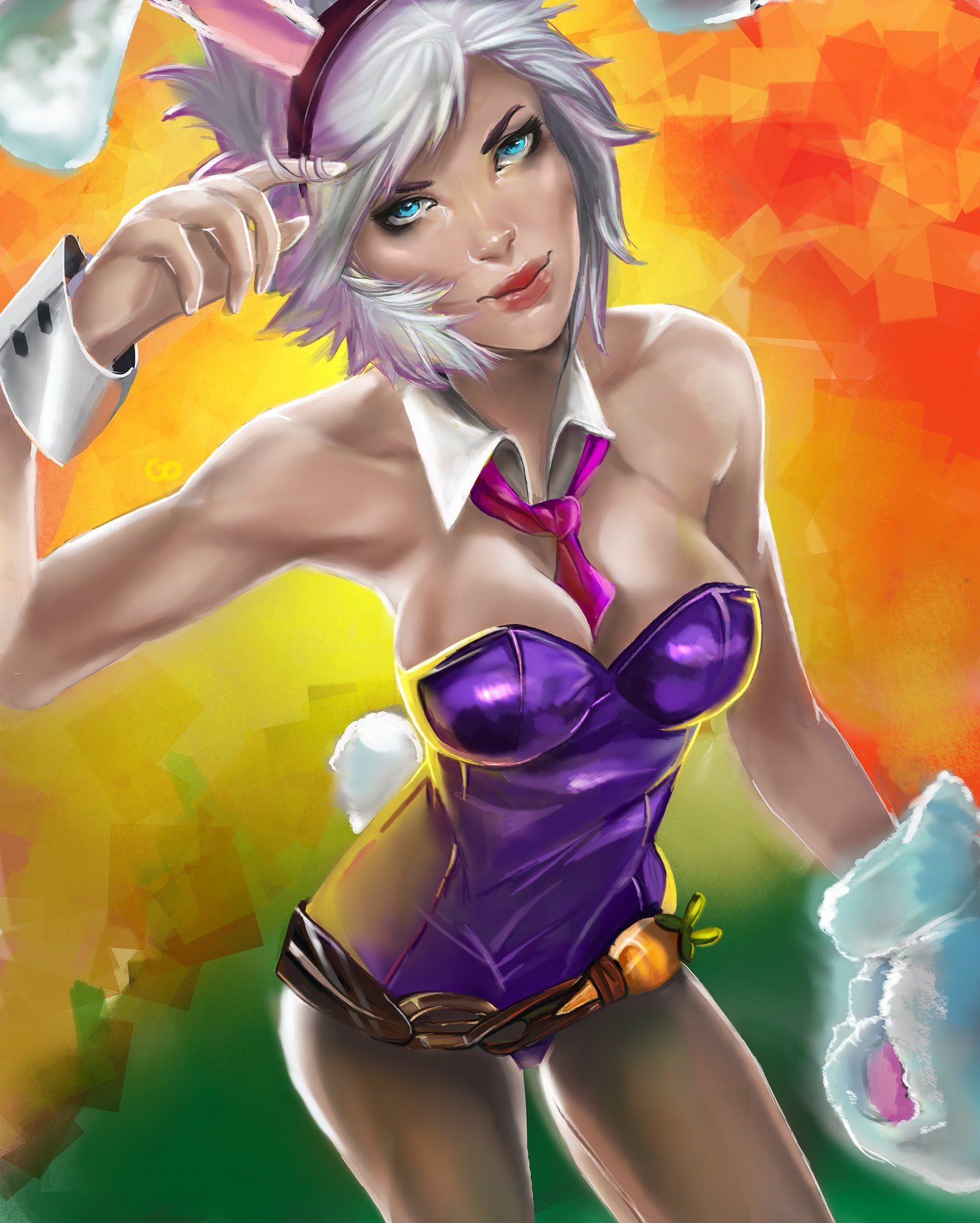 Battle Bunny Riven by YETI000 HD Wallpaper Fan Art Artwork League of Legends lol
