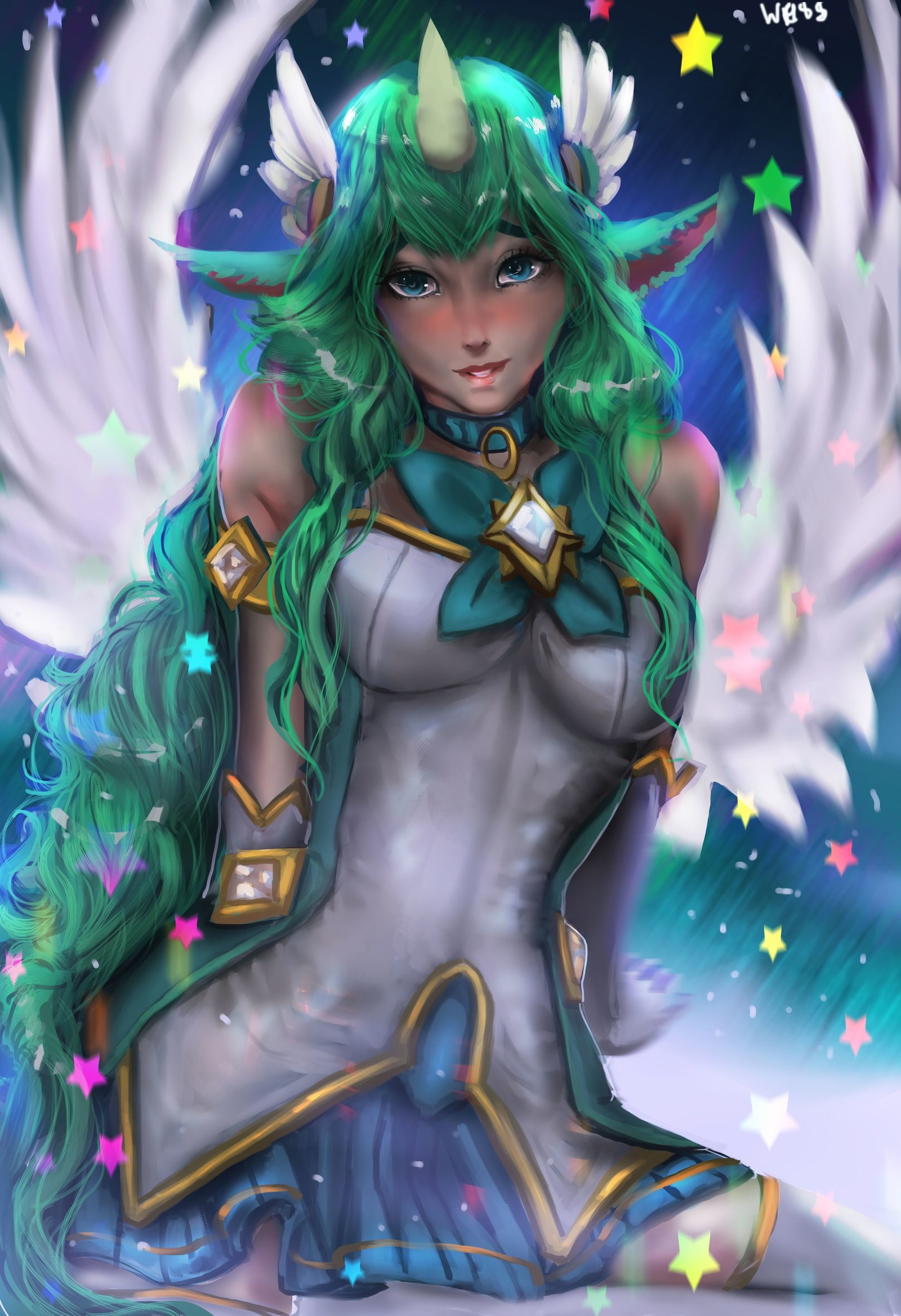 Star Guardian Soraka by wescleycosta HD Wallpaper Background Fan Art Artwork League of Legends lol