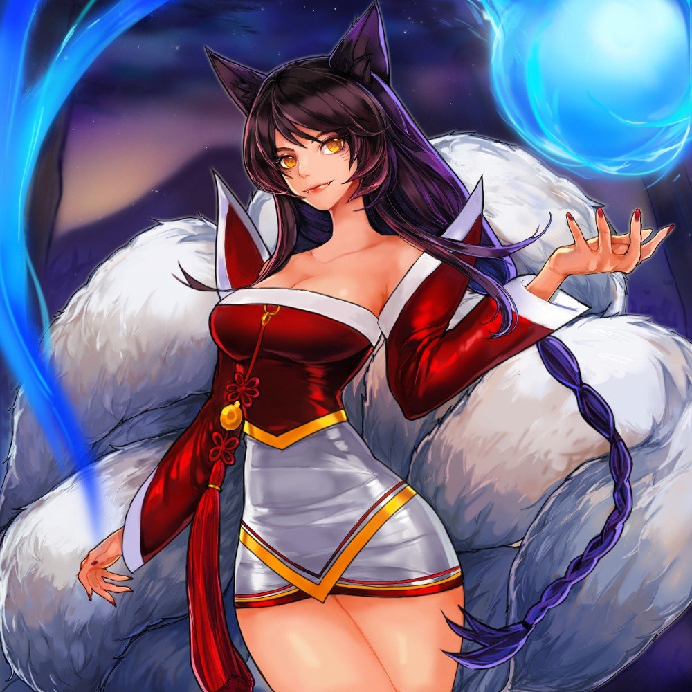 Ahri by 다바리 HD Wallpaper Background Fan Art Artwork League of Legends lol