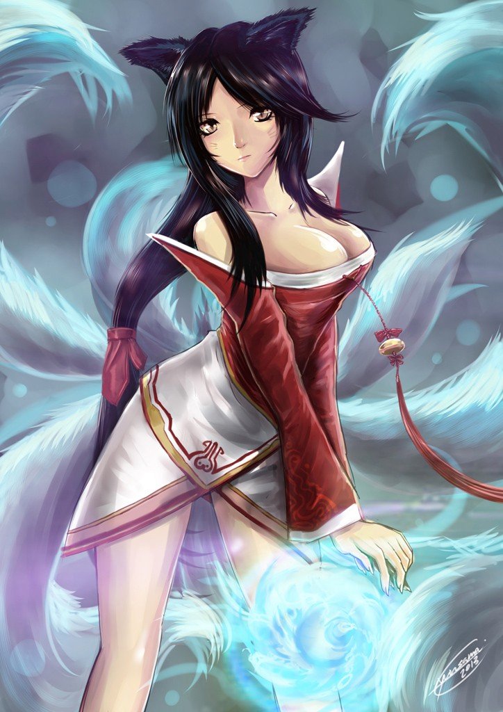 Ahri by yunsama League of Legends Artwork Wallpaper lol Fan Art