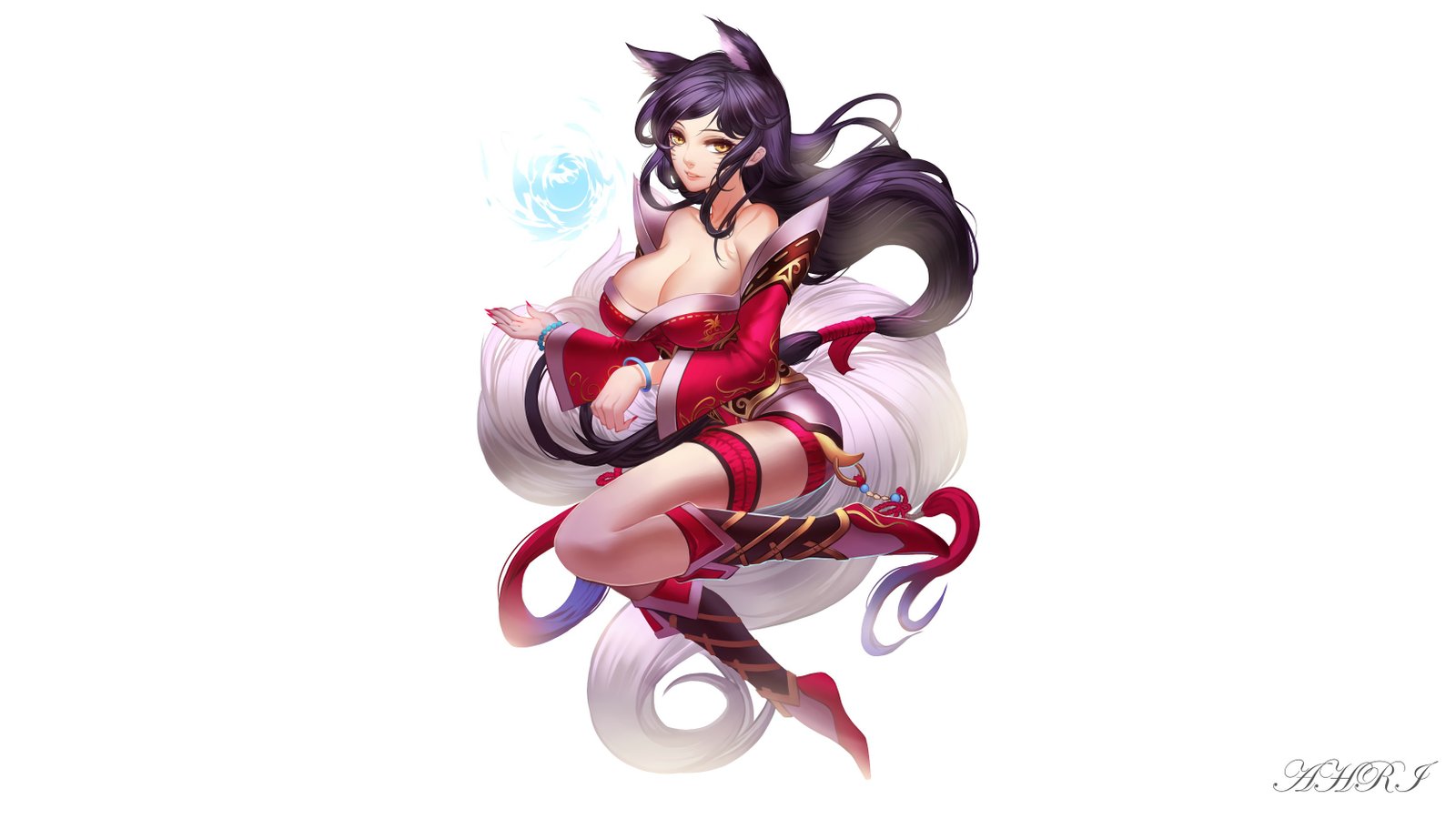 Ahri by citemer (2) HD Wallpaper Fan Art Artwork League of Legends lol