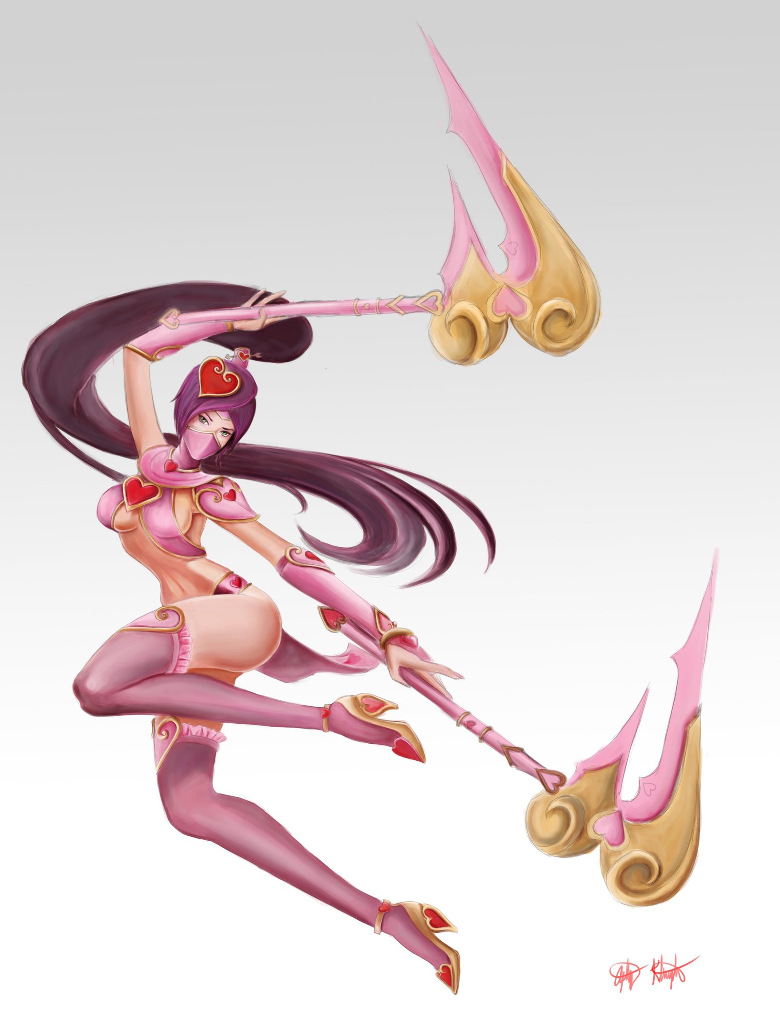 Heartseeker Akali by Aphanopanop HD Wallpaper Fan Art Artwork League of Legends lol