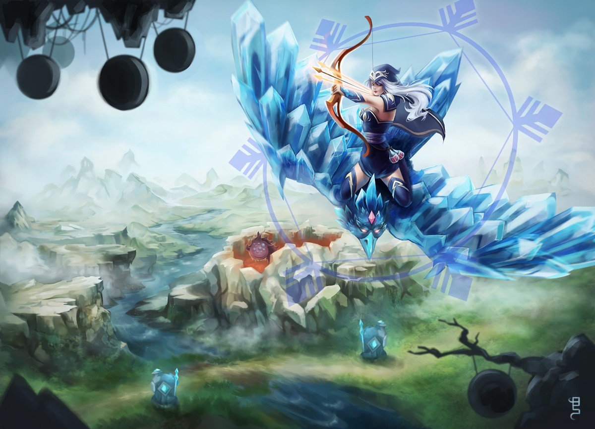 Anivia & Ashe by schuhoku HD Wallpaper Artwork Fan Art League of Legends lol