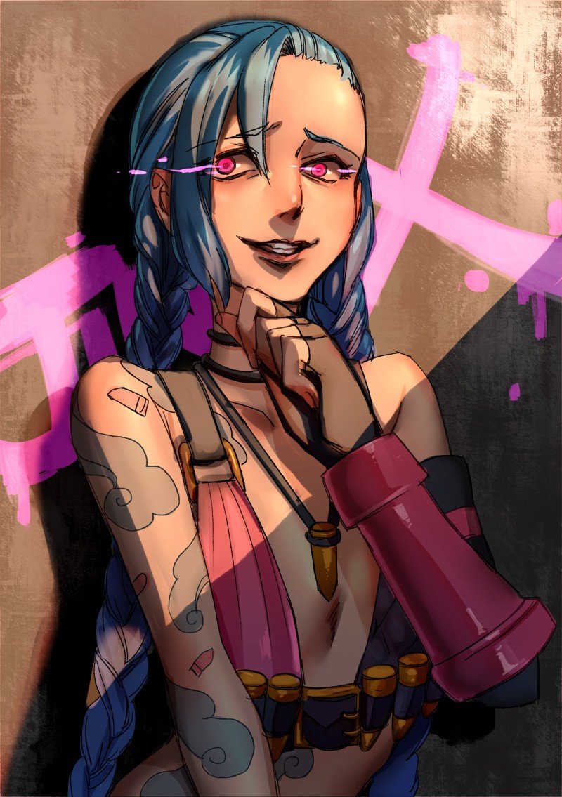 Jinx by 兔伯 HD Wallpaper Fan Art Artwork League of Legends lol